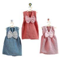 3 Piece Cute Princess Dress Kids Towel, Hand Towel, Absorbent Quick Dry Microfibre Towel Bath Towel With Hanging Loop Kitchen & Bathroom