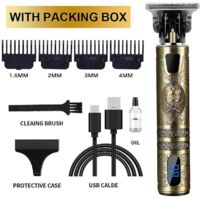 tondeuse Cheveux Hommes, Tondeuse Barbe Homme Professionnelle, Sans Fil Electriques Tondeuse Cheveux Cran Lcd Usb Rechargeable Tondeuse Homme Pou