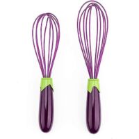fouet De Cuisine Lot De 2 (violet) Fouet De Cuisine En Silicone Fouet Multifonction Fouet Fouet Avec Mignon Manche De Lgume Fouet Pour La Cuisson