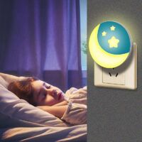 Veilleuse Enfant Prise Lectrique Avec Capteur Crpusculaire Petite Led Applique Coranique Pour Chambre De Bb, Lampe De Nuit Mural, Clairage Couloi