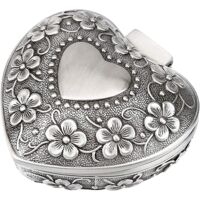 bote Bijoux Vintage En Mtal En Forme De Coeur Bote De Rangement Pour Collier Bote Bijoux Broche Bote Bijoux En Forme De Coeur Pour Bijoux En Mt