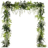 7ft Artificial Wisteria Vine Garland Plants Foliage Trailing Flower,pink