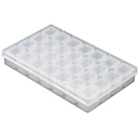 diamond Painting Pearl Storage Box With 28 Grids Removable Transparent Plastic Compartment Box Organizer For Earrings Small Jewelery Items