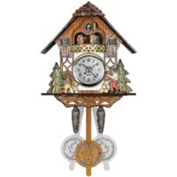 cuckoo Wall Clock Chime Alarm Clock Retro Clock Wooden Living Room Clock