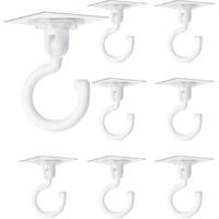 8 Pieces Transparent Self Adhesive Hooks 360 Degree Rotating Hook Strong Adhesive Hook Ceiling Wall Hooks Without Drilling