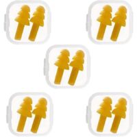5 Pairs Silicone Earplugs, Earplugs For Sleeping, Swimming Waterproof Earplugs, Reusable Noise Reduction Earplugs Suitable For Sleeping