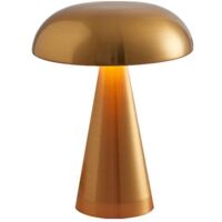 discountusb Charging Led Mushroom Table Lamp ,touch Sensor Desk Light Bedroom Restaurant Bar Decor (gold)