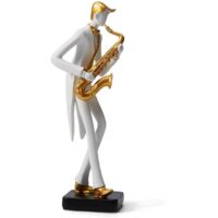 art Musician Figurine Sculpture Musical Statue Decor Resin Piano Gift 26cmsaxophone