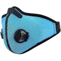 dust Mask, Motocycle Mesh Cover Lug-type Dust Mask Half Face Bike Mask Washable Face Cover For Outdoor Activities(blue)