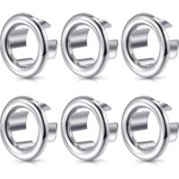 6 Pieces Sink Overflow Rings, Decorative Kitchen Bathroom Wash Sink Overflow Drain Plug Cover