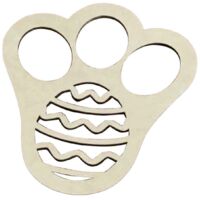 Pochoir empreinte de patte de lapin de Pâques pour sol - Modèle d'empreinte de patte de lapin