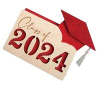 Porte-carte de remise de diplôme Boîte à carte cadeau Argent de fête Rouge--