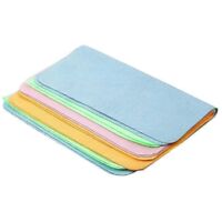 5Pcs Soft Chamois Glasses Cleaner Eyeglasses Fine Fiber Clean Cloth--