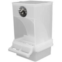 White Bird Feeders Automatic Parrot Feeder Drinker Seed Food--