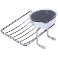 Vacuum Suction Stainless Steel Soap Dish Sponge Holder--