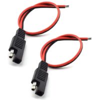 2 Pcs SAE Extension Cable 10A Solar Battery Panel SAE Wire 1Ft/30cm--