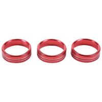 Air Conditioning Knobs Switch Ring Trim Interior Accessories (Red)--