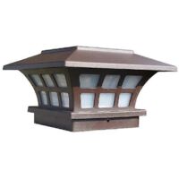 Solar Post Lamp Outdoor Waterproof Garden Fence Landscape Lamp--