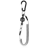 Fishing Strong Magnetic Steel Wire Anti-Iost Coil Lanyard 1.5M-Black--
