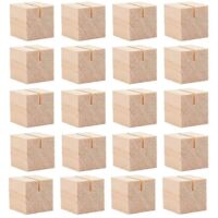 20Pcs Wooden Name Card Holder Wooden Table Number Stands Solid Wood--