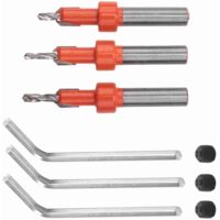 3 Pcs Countersink Drill Bit Set with Hex Key for Wood Screw Cutter--
