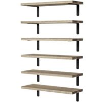 Floating Shelves,Wooden Floating Shelves for Wall Decor,Light Brown--
