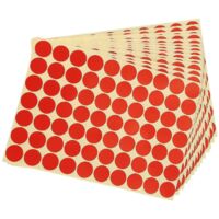 19mm Circles Round Code Stickers Self Adhesive Sticky Labels Red--
