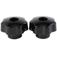 2Pcs M10 Female Thread Nuts 50mm Plastic Star Head Clamping Knob Grip--