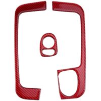 Window Button Panel Decorative Sticker for Fiat RHD Red-RHD-