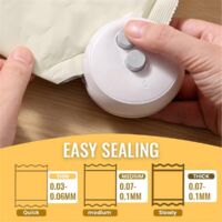 Mini Bag Sealer 2 in 1 Heat Sealer with Cutter Bag Sealer C-Black & White-