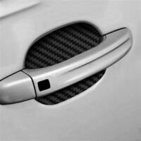4Pcs Door Handle Stickers, Carbon Fiber Cup Guards, 6.8X8.5cm Red--