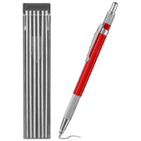 Welders Pencil with 12PCS Refills, Fabrication, Red--