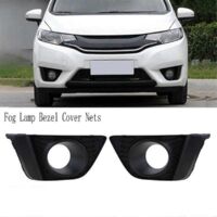 Car Fog Lamp Bezel Cover Nets for Honda Front Bumper Light Grille-Black-