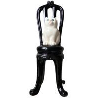 Cat and Chair Figurine Vintage Decorative Ornaments Home Decoration-As Shown-
