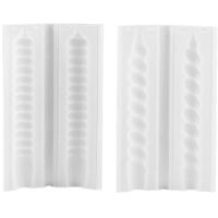 Twisted Taper Candle Mold Scented Candle Stick Mold-White-