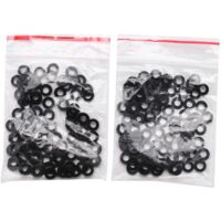 M3 x 6mm x 1mm Nylon Insulating Washers Gaskets Spacers Black 200PCS--