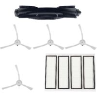 Roller Brush Side Brush Washable Robot Filter for 360 Parts Filter--