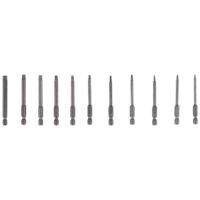11Pcs 75Mm Magnetic S2 Steel Screwdriver Bits Hex Torx Head--