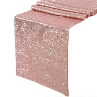 Sparkly Rose Gold Table 12X71 Inch for Wedding Party Table Cloth--