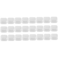 24Pcs Small Clear Plastic Beads Storage Containers Box--