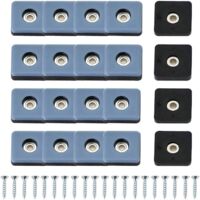 20Pcs for Carpet PTF Square Furniture Moving Slider 25Mm with Screws--