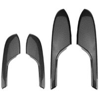 4X Carbon Fiber Interior Door Armrest Panel Trim For--