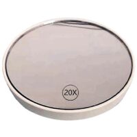 Anti-Fog Magnifying Makeup Mirror Suction Cup Vanity Mirror,White--
