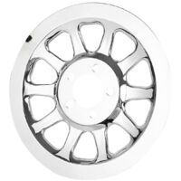 Chrome Rear Pulley Cover Insert for Softail Fat Boy Lo FLSTN--