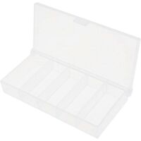 5 Grids Plastic Organizer Box Clear Fishing Tackle Storage Box--
