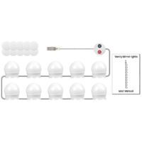 Appliques murales LED pour salle de bain avec 10 ampoules à intensité variable ---