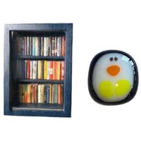 Bibliothèque miniature, bibliothèque de poche anti-anxiété, bibliothèque en bois