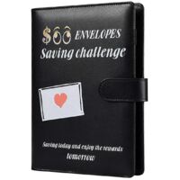 Classeur de budget A5 noir avec 100 enveloppes -
