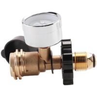Manomètre pour réservoir de propane (1 unité) avec raccord, pour réservoir de propane de 5 à 100 lb.