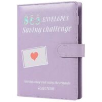 Classeur de budget A5 violet avec 100 enveloppes --